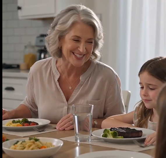 Helen placed a perfect steak in front of Ethan.  Then she dropped a blackened, smoking piece of meat onto Lily’s plate.