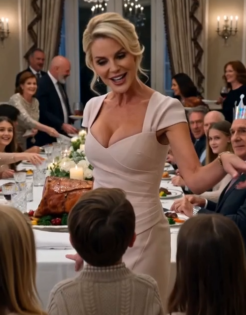 Marguerite stood between my children and the banquet table while cousins received second slices of prime rib.