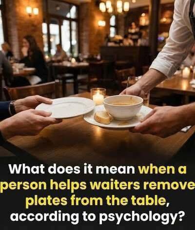 When someone helps waiter clear plates, psychology suggests it reflects empathy and social awareness more than introversion or extroversion. The behavior often signals kindness, cooperation, and sensitivity to others’ workload rather than personality type alone.
