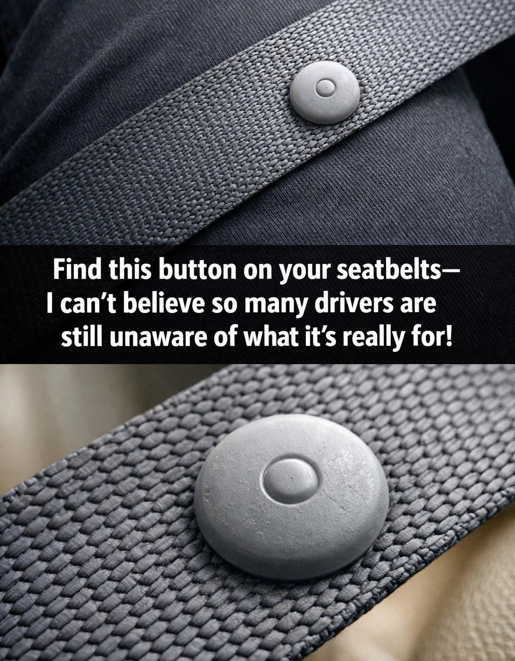 What the Little Button on Your Seat Belt Really Does!!!