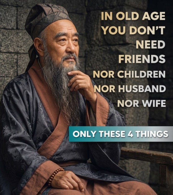 Confucius taught that peaceful old age grows from how one lives earlier. Four principles guide it: preserve personal dignity, respect time by living fully in the present, nurture relationships with kindness and reconciliation, and pursue meaningful purpose. Aging then reflects integrity rather than regret. Those cultivating wisdom, gratitude, and self-respect throughout life reach later years with calm stability and balance.