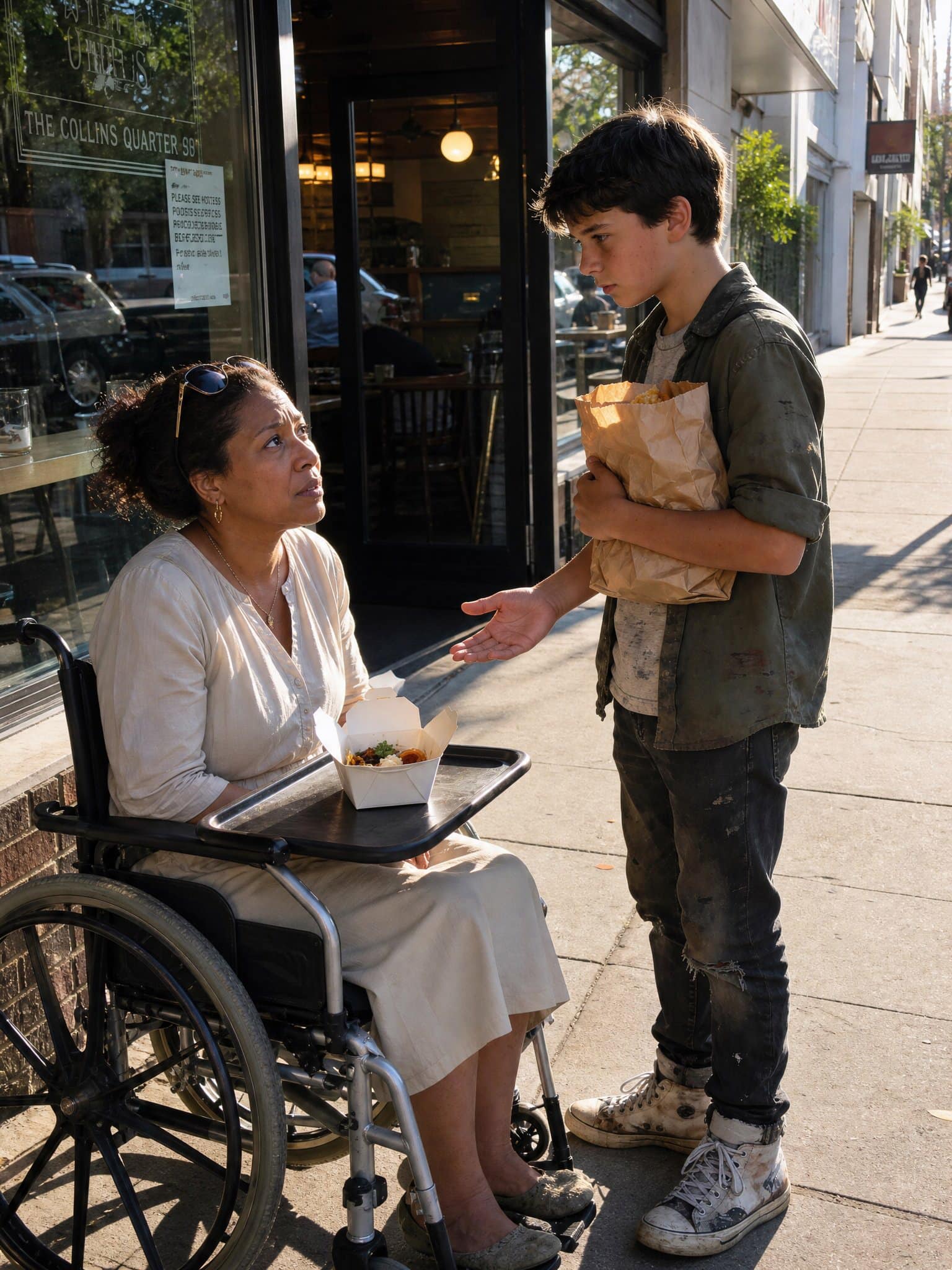 A Hungry Teen Asked a Wheelchair-Bound Billionaire: “Can I Help You Walk Again for That Leftover Food?” She Smiled—And Nothing Was Ever the Same