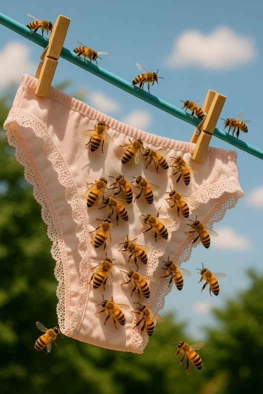 Why bees sometimes land on your laundry!