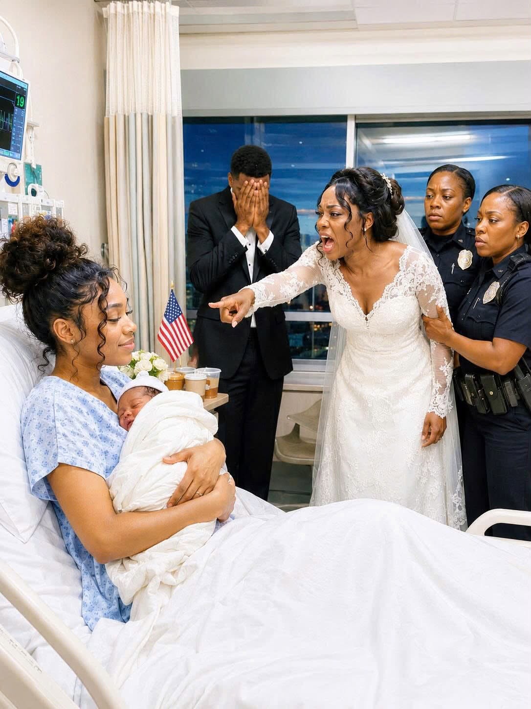 Two hours after my ex-husband said “I do,” he walked into my hospital room with his bride still wearing her wedding dress. I had just given birth. He wasn’t there to meet our daughter. He was there to make me sign an NDA. But ten minutes later, his face went pale, his new bride looked terrified, and neither of them was prepared for what came next…