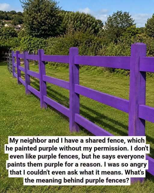 If You See a Painted Purple Fence, This Is What It Means