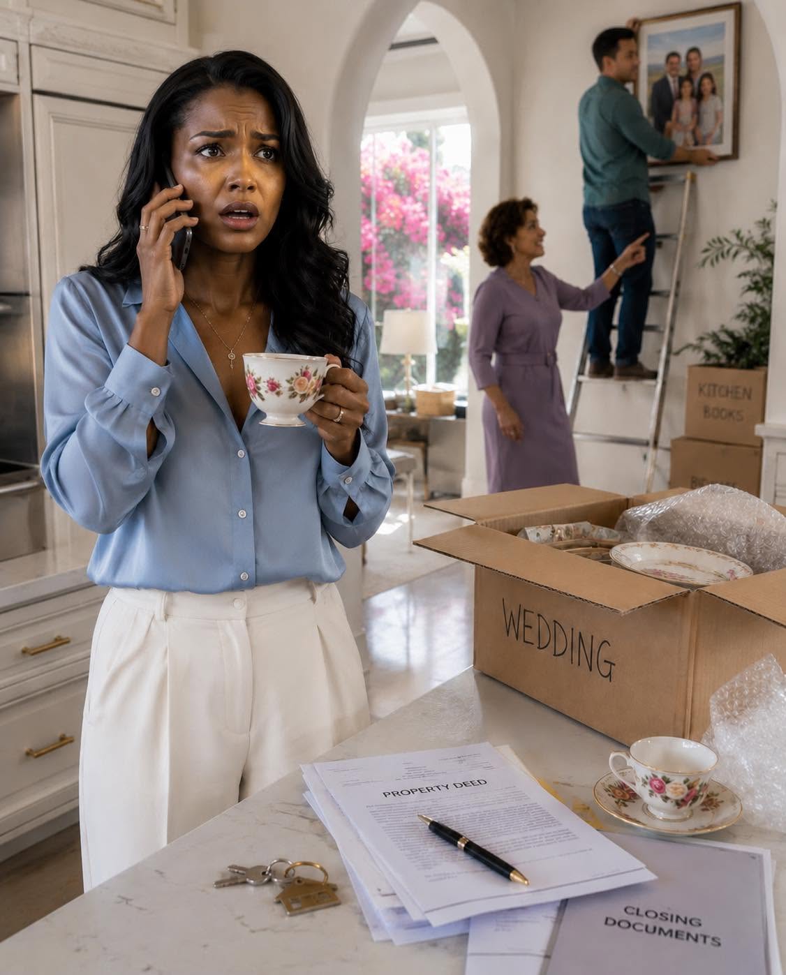 After we moved into the new house, the former landlord called and said, “I forgot to disconnect the camera and accidentally saw your husband and his mother… don’t say anything to him; come here alone.”