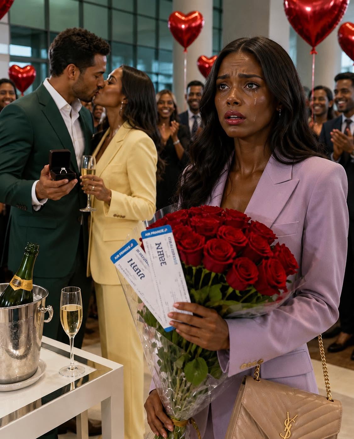 I showed up at my husband’s office with flowers and two first-class tickets to Paris for Valentine’s Day. Instead, I walked into a company-wide celebration of his engagement to the female CEO. He slipped a diamond ring onto her finger as the crowd applauded. I quietly turned around, canceled our trip, froze every joint account, and reclaimed my 83% ownership of the company—worth $558 million.