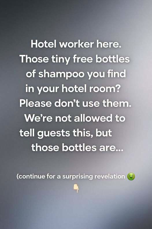Think Twice Before Using Those Tiny Shampoo Bottles