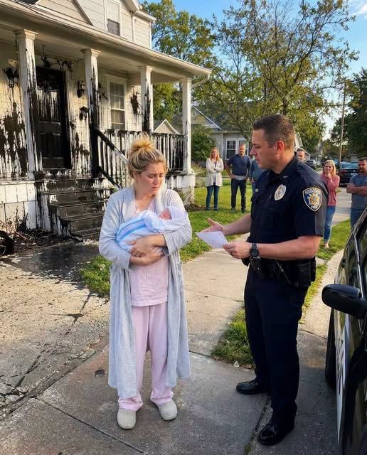 I Came Home With My Newborn to Find My House Painted Black—Then a Police Officer Handed Me an Envelope