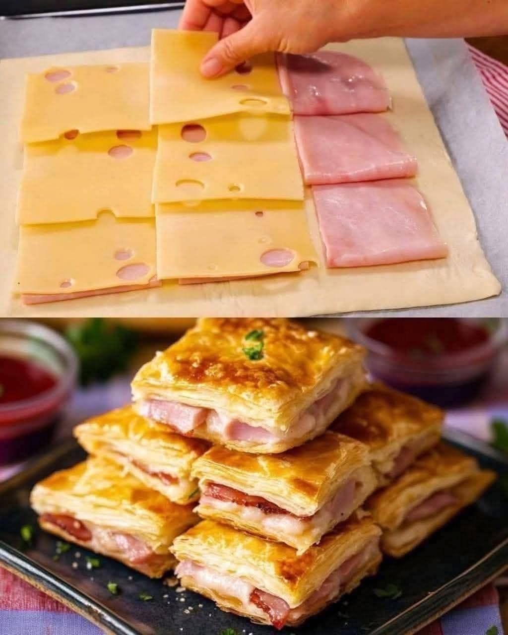 Ham and Cheese Puff Pastry Pinwheels