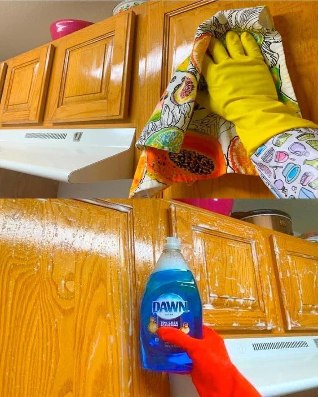 How to Thoroughly Clean Dull and Grimy Kitchen Cabinets: Restore Their Original Shine Naturally ✨