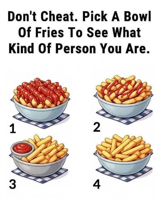 Don’t Cheat. Pick A Bowl Of Fries To See What Kind Of Person You Are