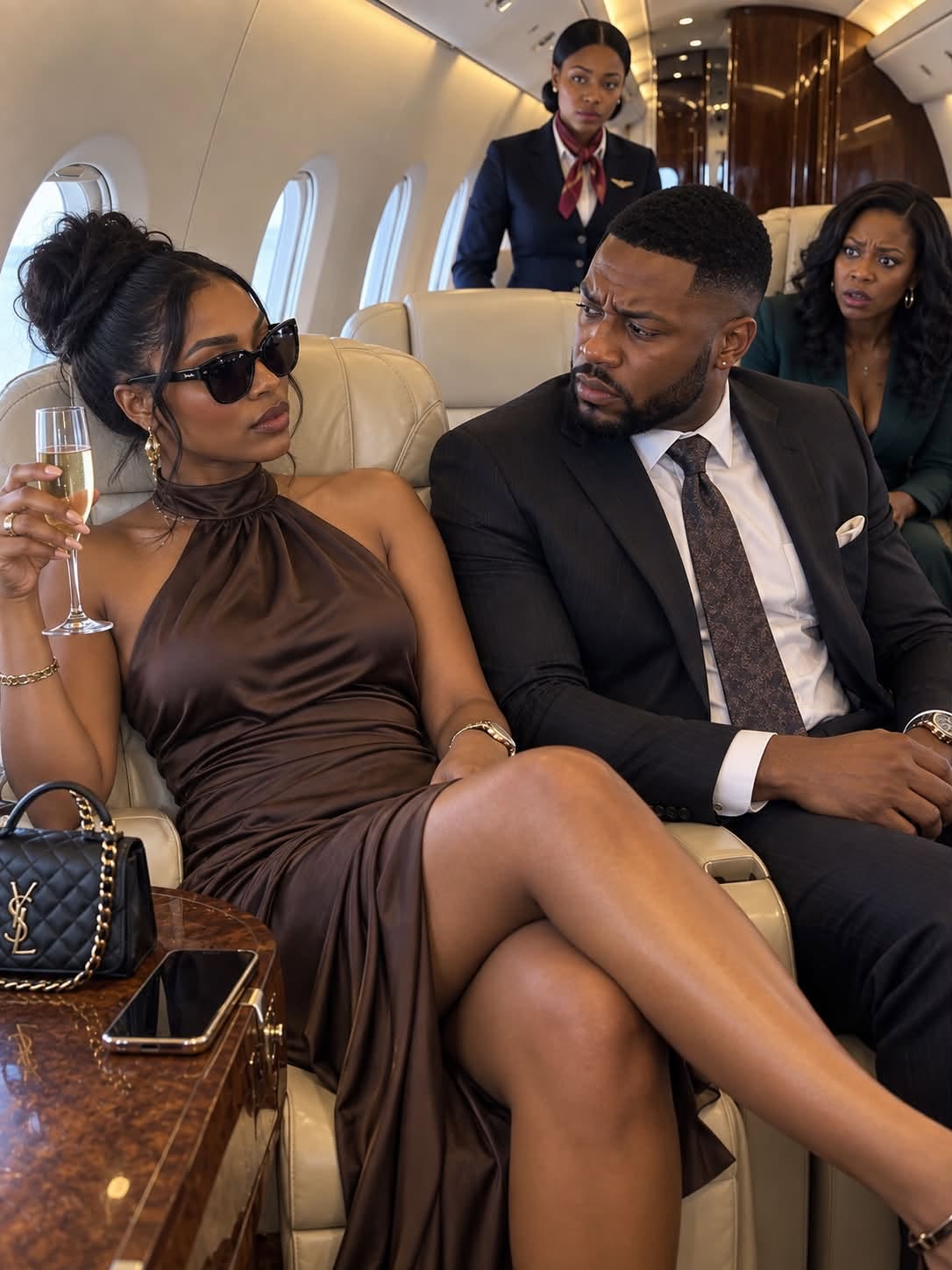 My husband booked 7A and 7B to go away with somebody else — I bought 7C, and when he asked what I was doing there I said one word.
