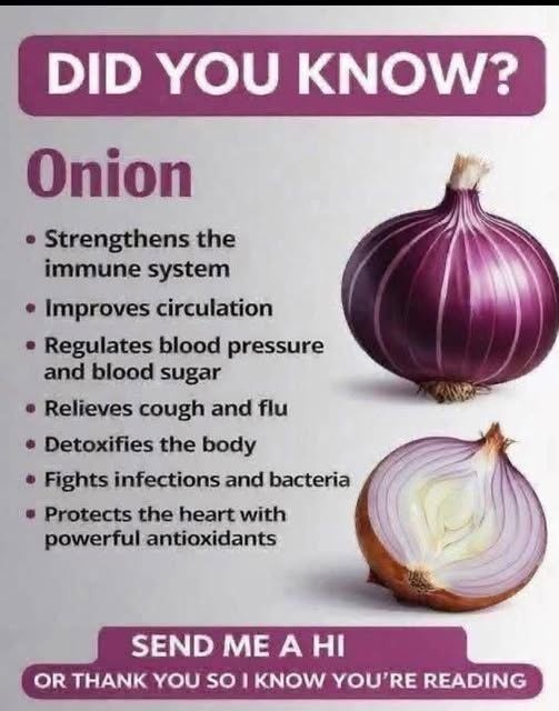 Women eat red onions…