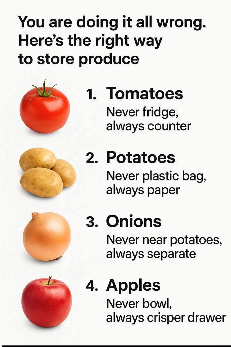 You are doing it all wrong. Here’s the right way to store produce