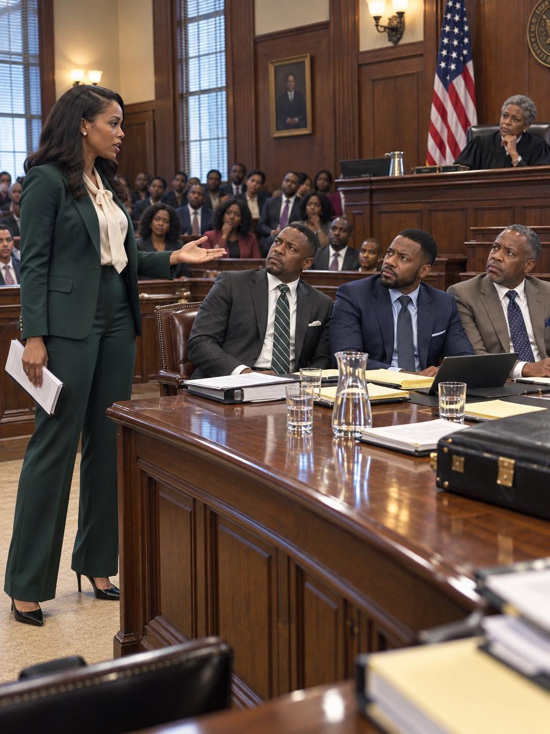 My husband brought three attorneys to court because he thought I was too poor to fight him. His father laughed at me from the gallery. Then I opened my bag and took out one red folder.