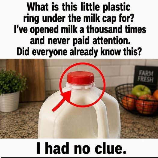 What Is That Little Plastic Ring Under the Milk Cap For