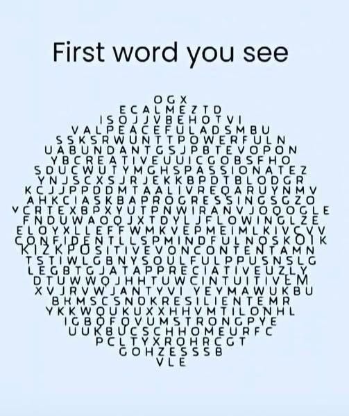 That’s the First Word You See?