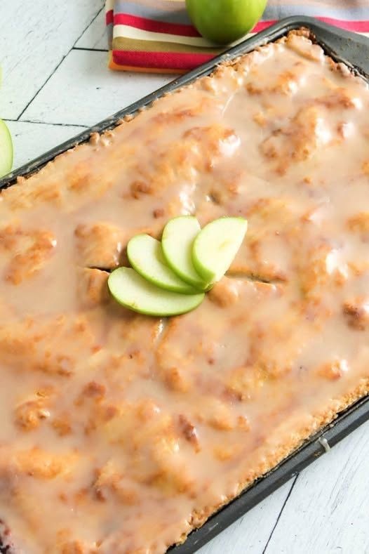 Glazed Apple Sheet Cake