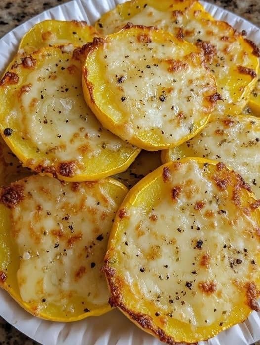 cheesy baked squash rounds cheesy baked