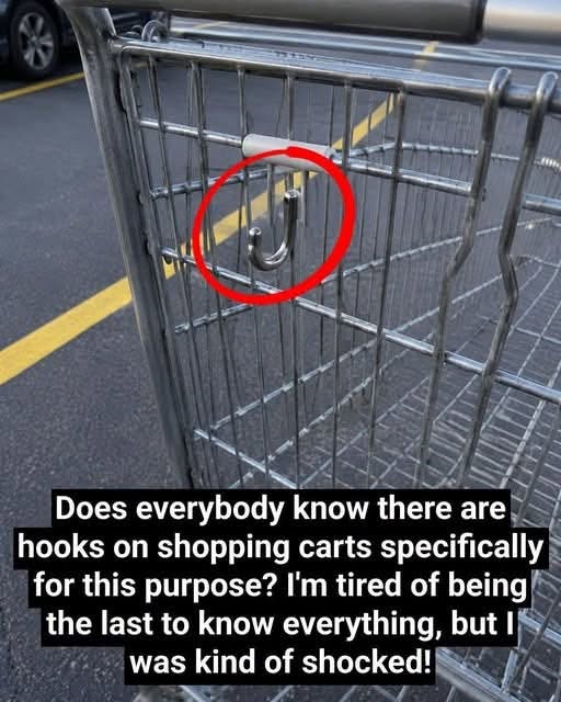 Shoppers Are Surprised by the True Purpose of Shopping Cart Hooks