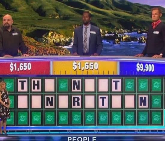 It was almost impossible to miss the correct answer  This moment may go down as one of the most surprising guesses in Wheel of Fortune history.