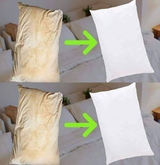 Here’s how to clean dirty bed pillows to leave them white and smelling sweet.