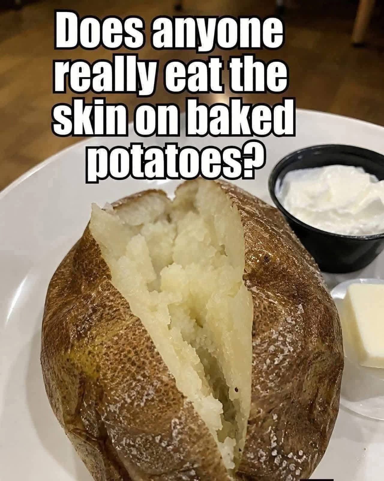 Wrap potatoes in tin foil and put in crock pot. Enjoy this lip-smacking result