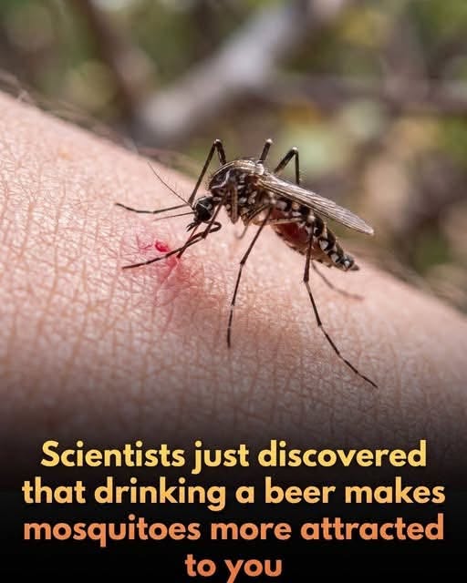 New research shows drinking beer significantly alters your body chemistry, making you far more attractive to mosquitoes….See more