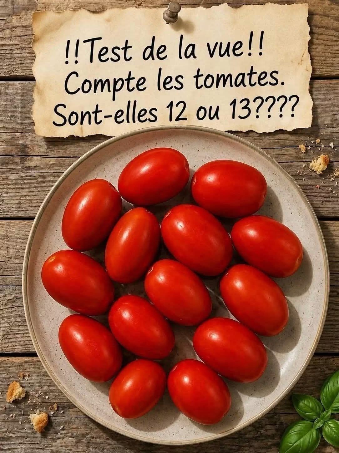 Test de vision : Saurez-vous trouver le bon nombre de tomates ? La réponse risque de vous surprendre !