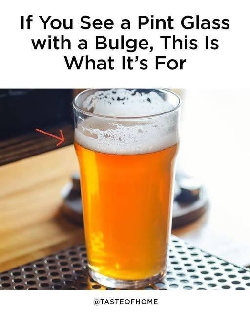 The Real Reason Pint Glasses Have a Bulge Will Surprise You