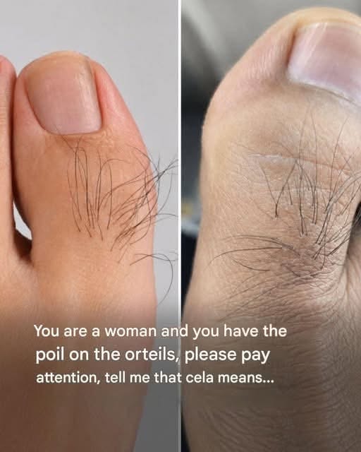 Many women are unaware of what toe hair reveals.