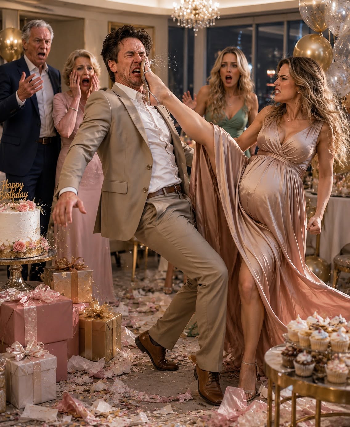 I was eight months pregnant with the baby doctors said I'd never have when my husband walked into my baby shower with his twenty-two-year-old mistress on his arm.