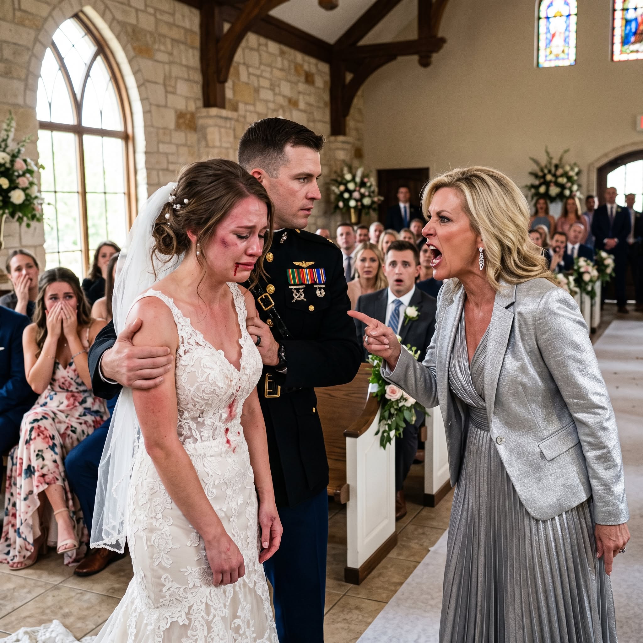 My Mom Slapped Me Across The Face At My Own Wedding, Leaving Blood On My White Lace Dress As The Entire Crowd Froze.