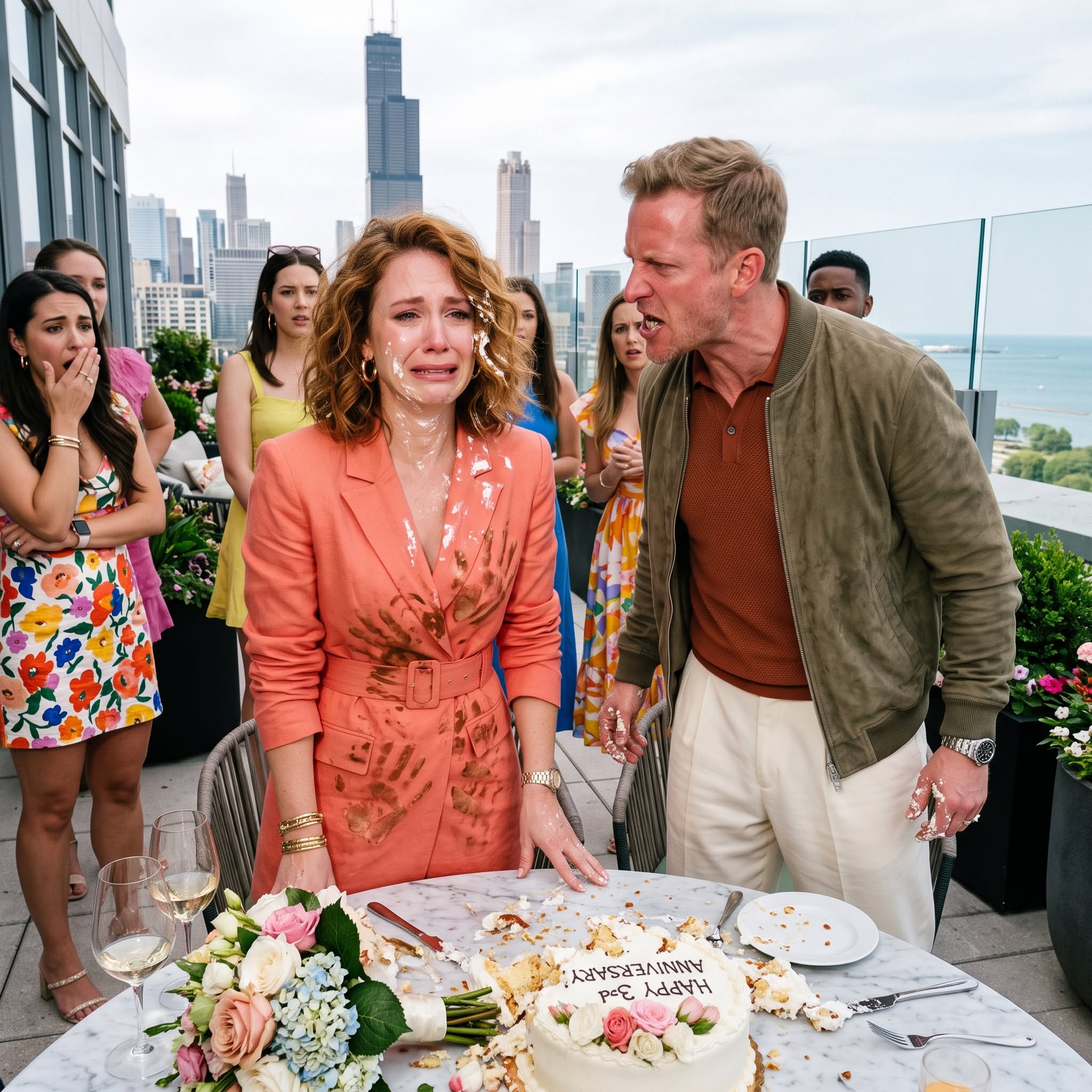 During Our Third Wedding Anniversary, I Told My Husband I Got Promoted. He Accused Me of Using the “Wrong Way,” Demanded I Quit or Divorce Him, Then Smashed Our Anniversary Cake Into My Face.