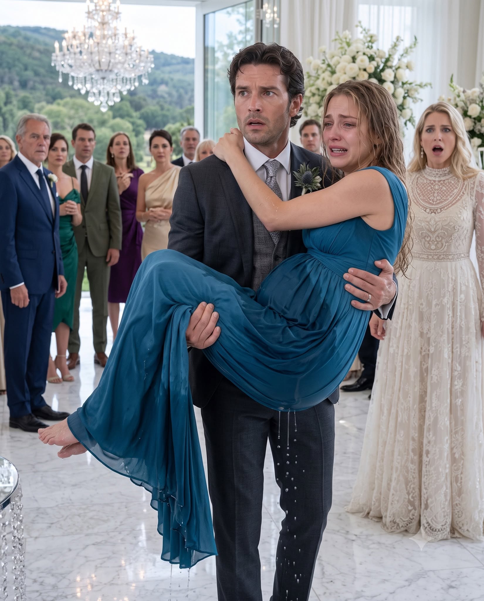 My Water Broke In The Middle Of My Sister-In-Law’s Lavish Vineyard Wedding, Soaking The Marble Floor Beneath My Feet. “Please, Call An Ambulance,”