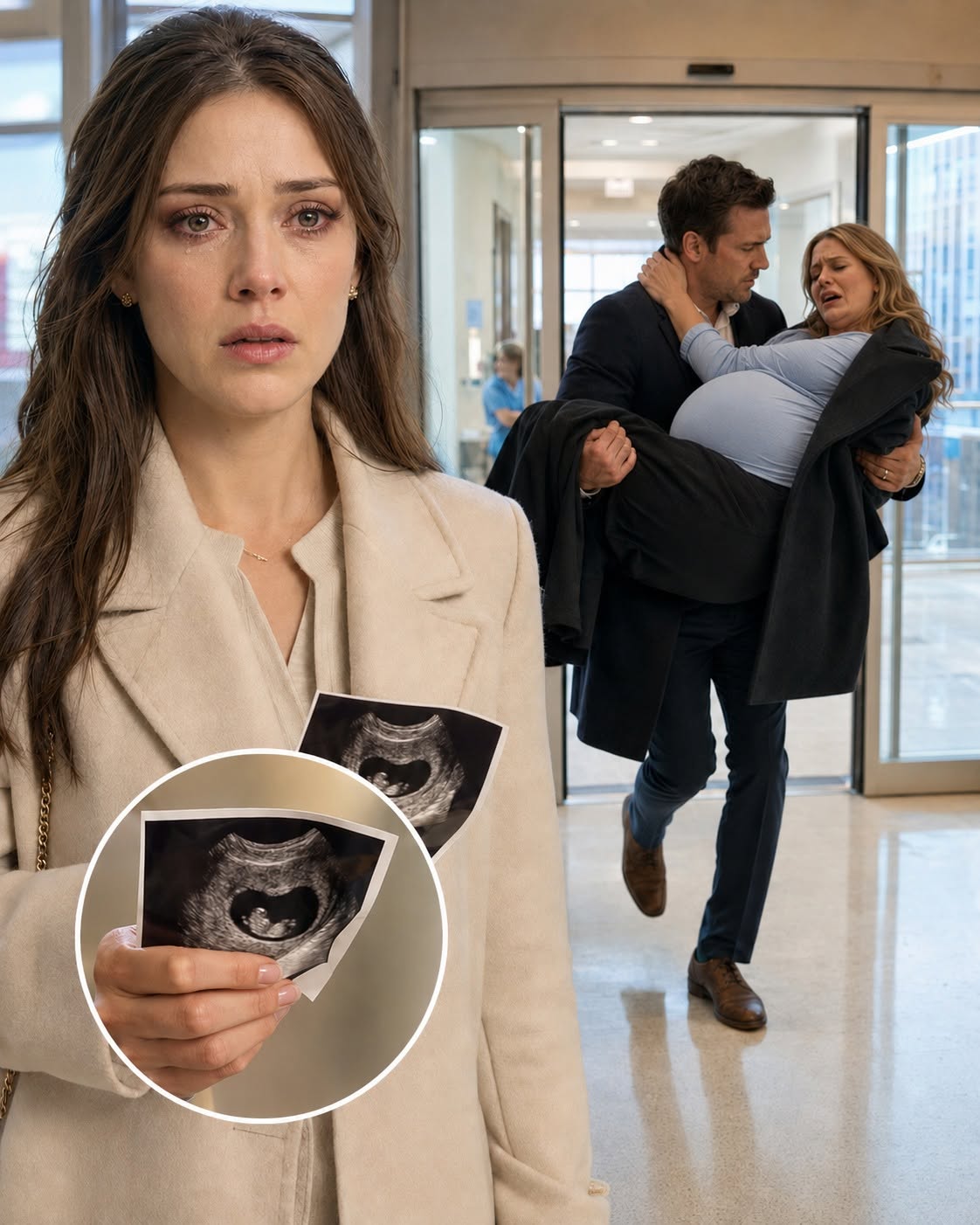 I was holding my six-week ultrasound report when my husband burst through the emergency room doors carrying his pregnant mistress and shouted,