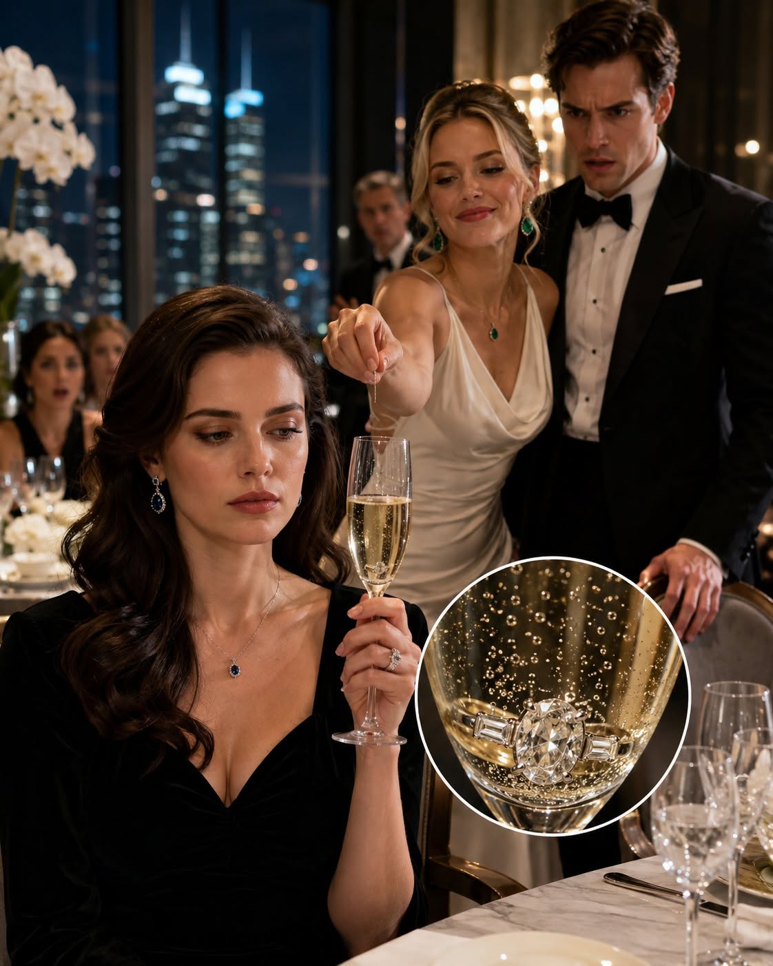 His mistress dropped her engagement ring into my champagne and told me to raise a toast to their future.