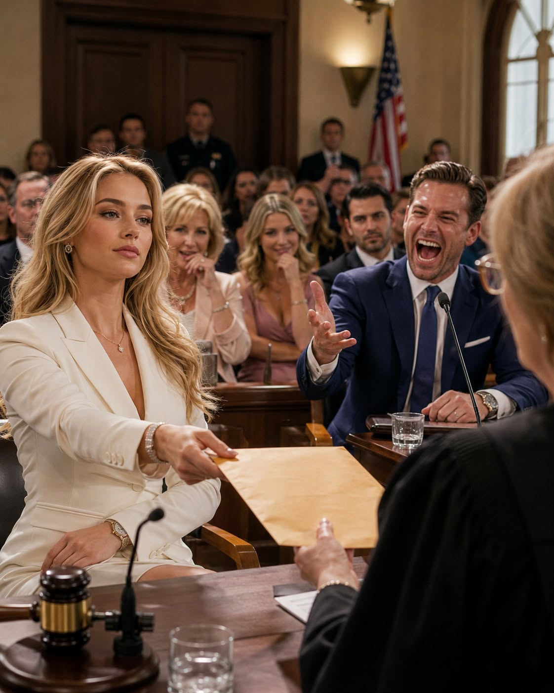 "Ten minutes into my divorce trial, my attorney husband stood in a packed Atlanta courtroom, laughed in my face, and demanded half of my twelve-million-dollar company along with the trust my late father had left me.