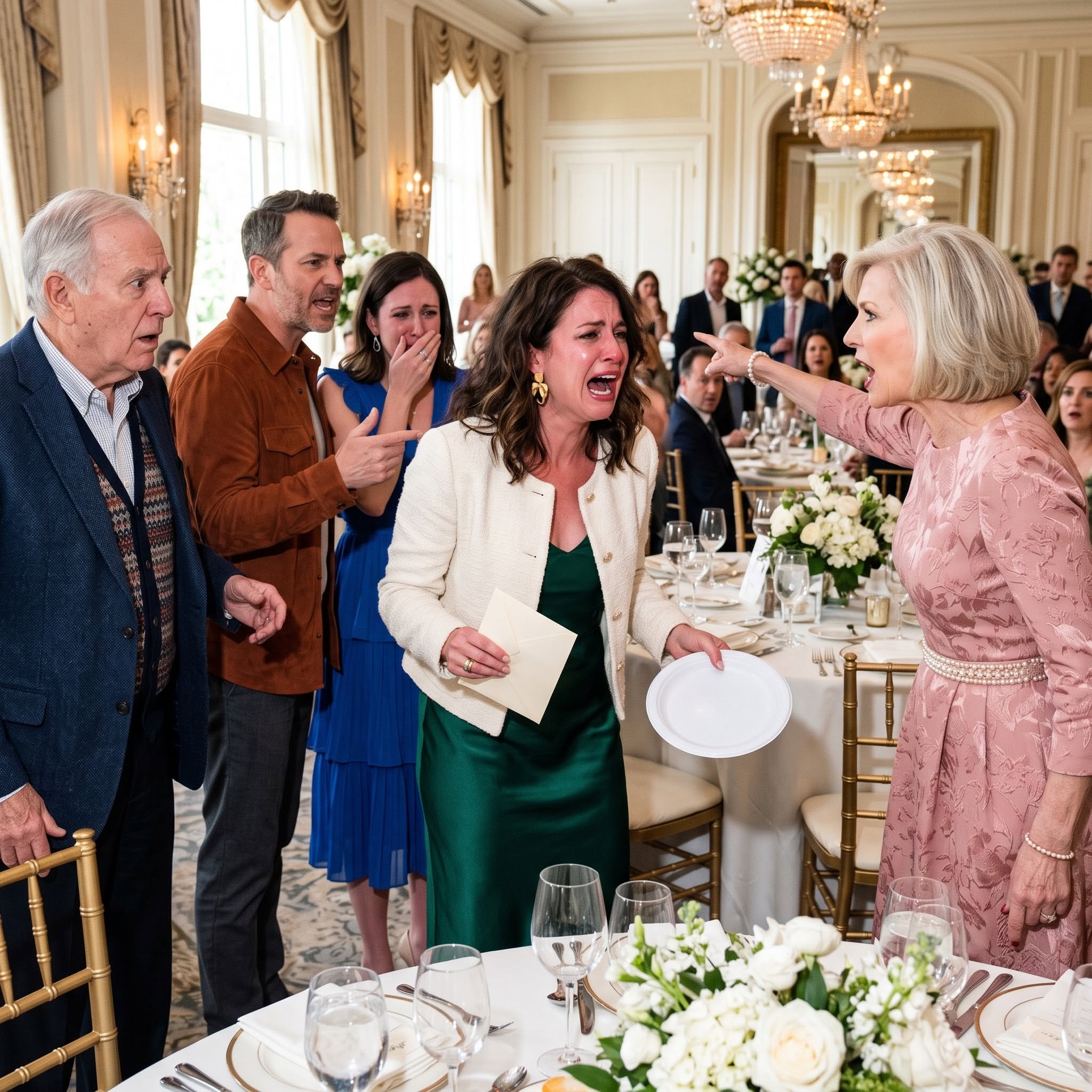"At my parents’ grand anniversary dinner, everyone at the main table ate from fine china.