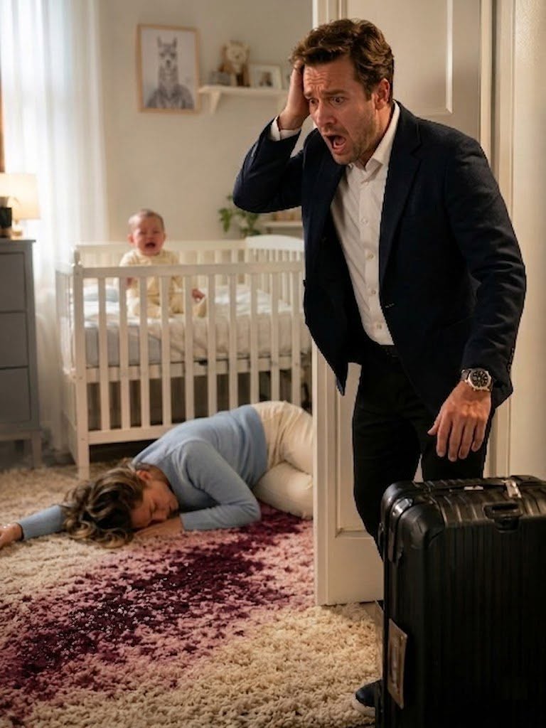 "I was bleeding to death on my newborn son’s nursery floor while my husband toasted himself at a luxury mountain resort.