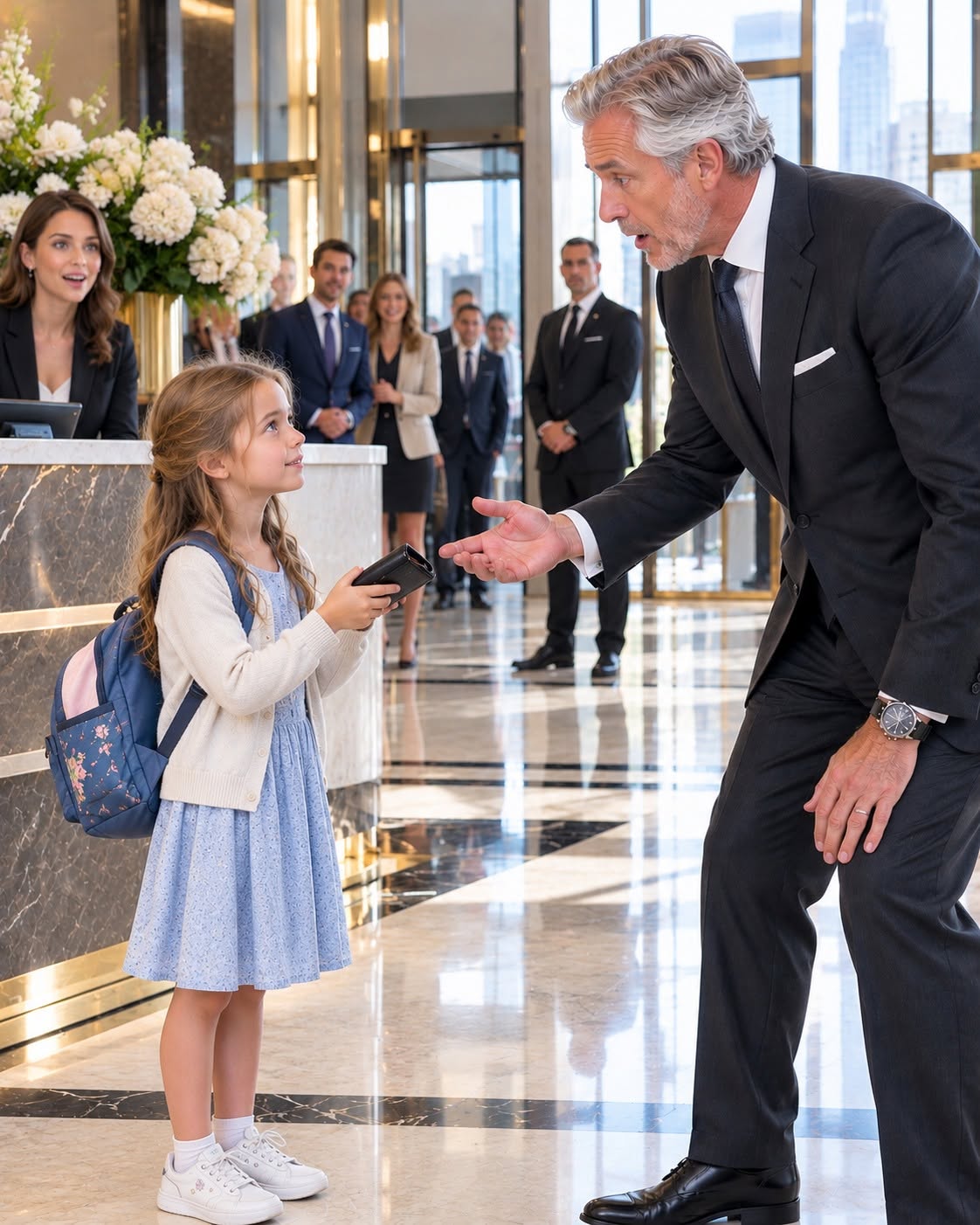 AN 8-YEAR-OLD RETURNED A BILLIONAIRE’S LOST WALLET—HE GLANCED AT HER EVICTION NOTICE AND SHOUTED: “LOCK EVERY DOOR, NO ONE LEAVES!”