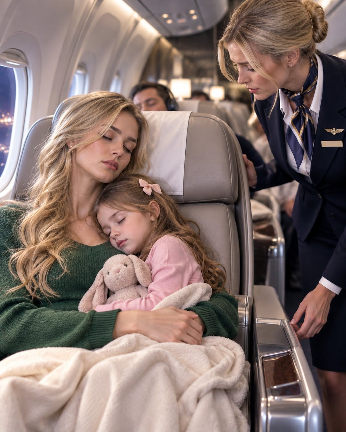 A SINGLE MOM WAS SLEEPING IN SEAT 8A—UNTIL THE CAPTAIN BEGGED FOR A FIGHTER PILOT OVER THE ATLANTIC, UNLOCKING A LETHAL COCKPIT SABOTAGE!