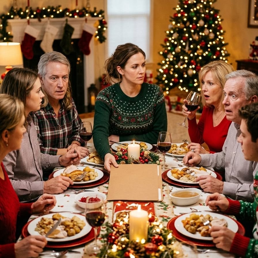 At Christmas Dinner, Dad Ordered Me to Quit Teaching and Raise My Sister’s Baby—Then I Opened a Folder That Proved Who Had Really Been Supporting Our Family for Seven Years