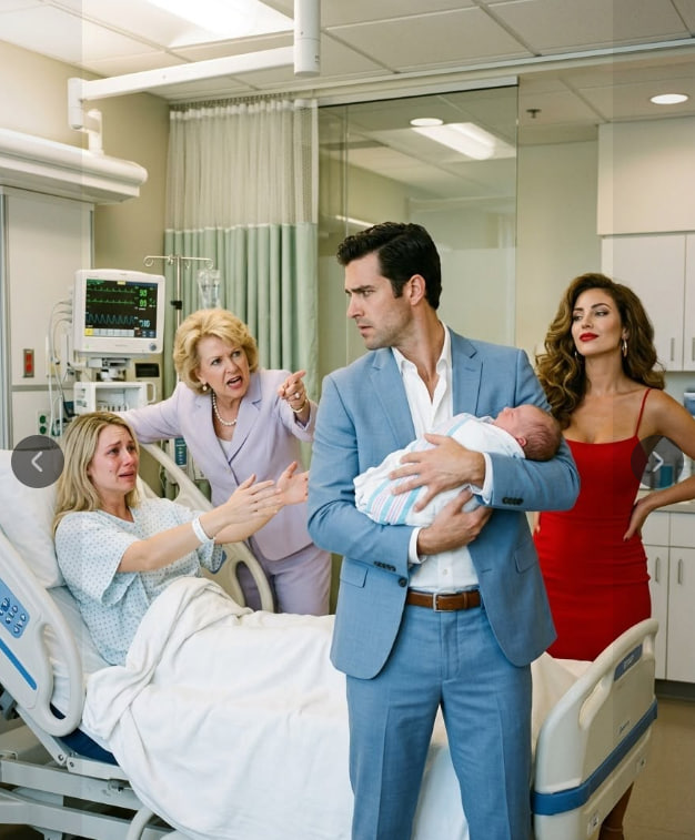 MY HUSBAND STOLE MY NEWBORN AND CALLED ME HIS MISTRESS’S SURROGATE—THEN MY FATHER WALKED INTO THE HOSPITAL, AND HIS ENTIRE EMPIRE STARTED COLLAPSING