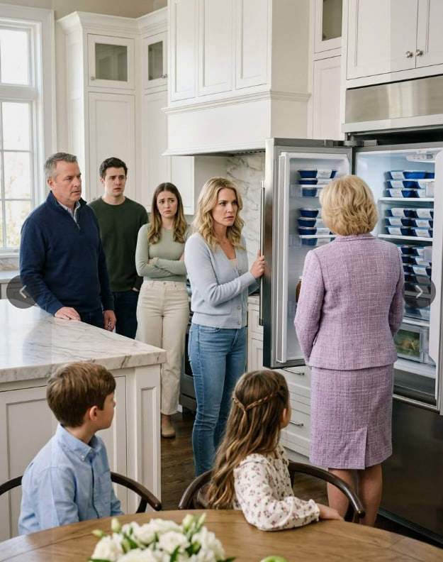 “WHERE’S MY BREAKFAST?” MY HUSBAND DEMANDED AFTER ORDERING A 50/50 MARRIAGE—SO I PUT BLUE LABELS ON EVERYTHING I PAID FOR. THREE WEEKS LATER, HIS MOTHER OPENED A FOLDER AT SUNDAY DINNER… AND FINALLY DISCOVERED WHO HAD BEEN FUNDING THEIR ENTIRE FAMILY