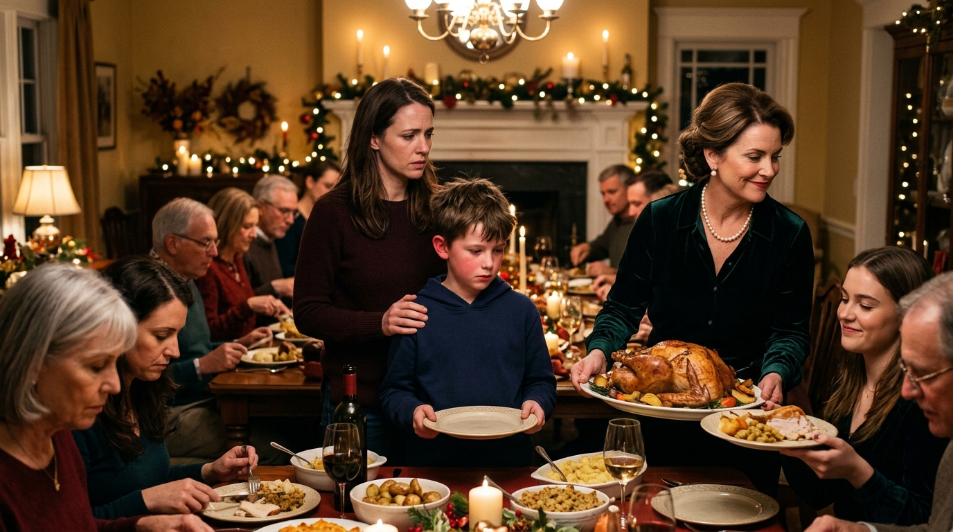 She Called My Son "Not Family" While Eating at a Table I Paid For