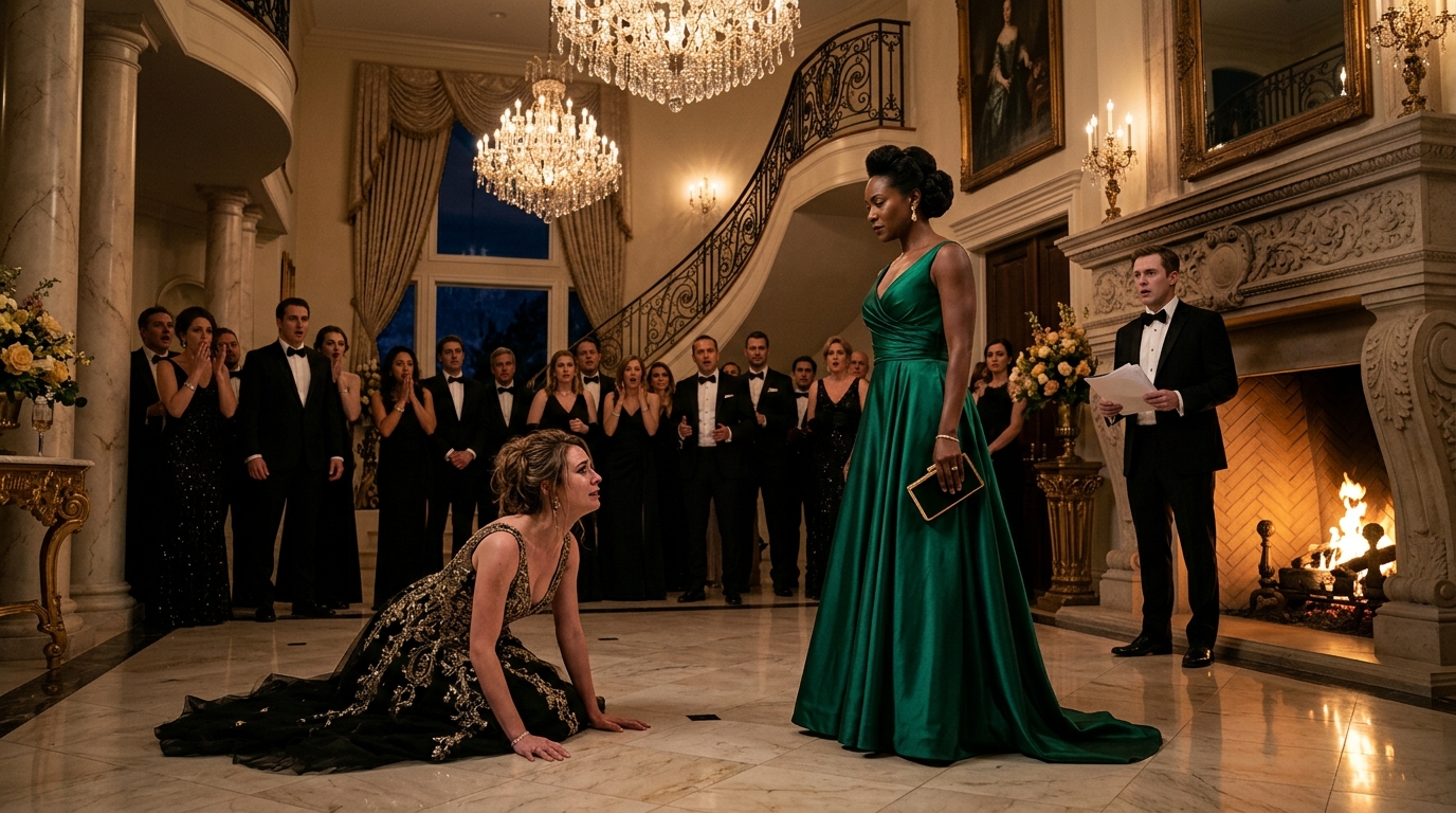 The maid’s emerald gown hides a cold, calculated secret that will strip a dynasty of its wealth, its reputation, and its future.