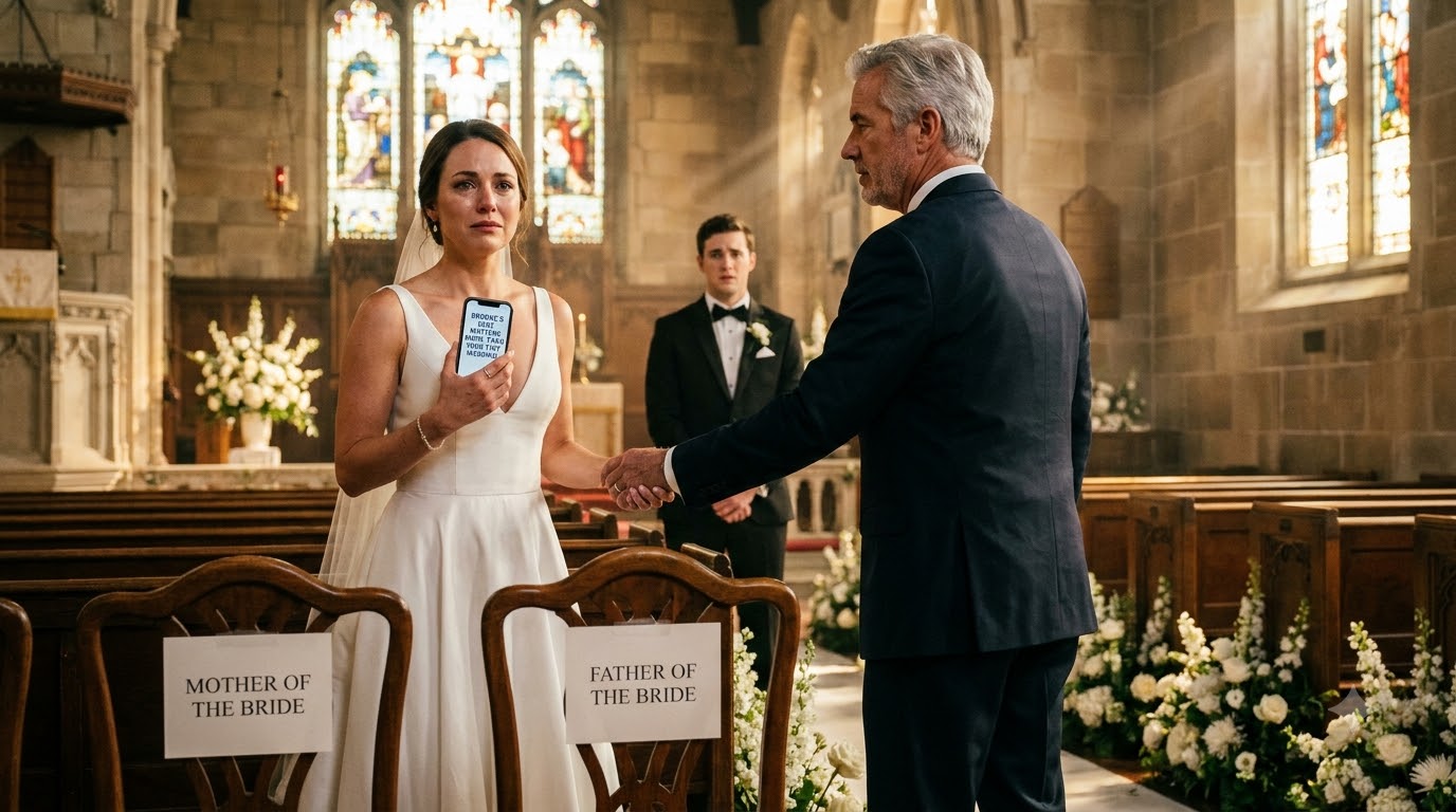 “YOUR SISTER’S DEBT MATTERS MORE THAN YOUR TINY WEDDING,” MOM TEXTED—THEN MY FATHER’S CEO SAW WHO WALKED ME DOWN THE AISLE