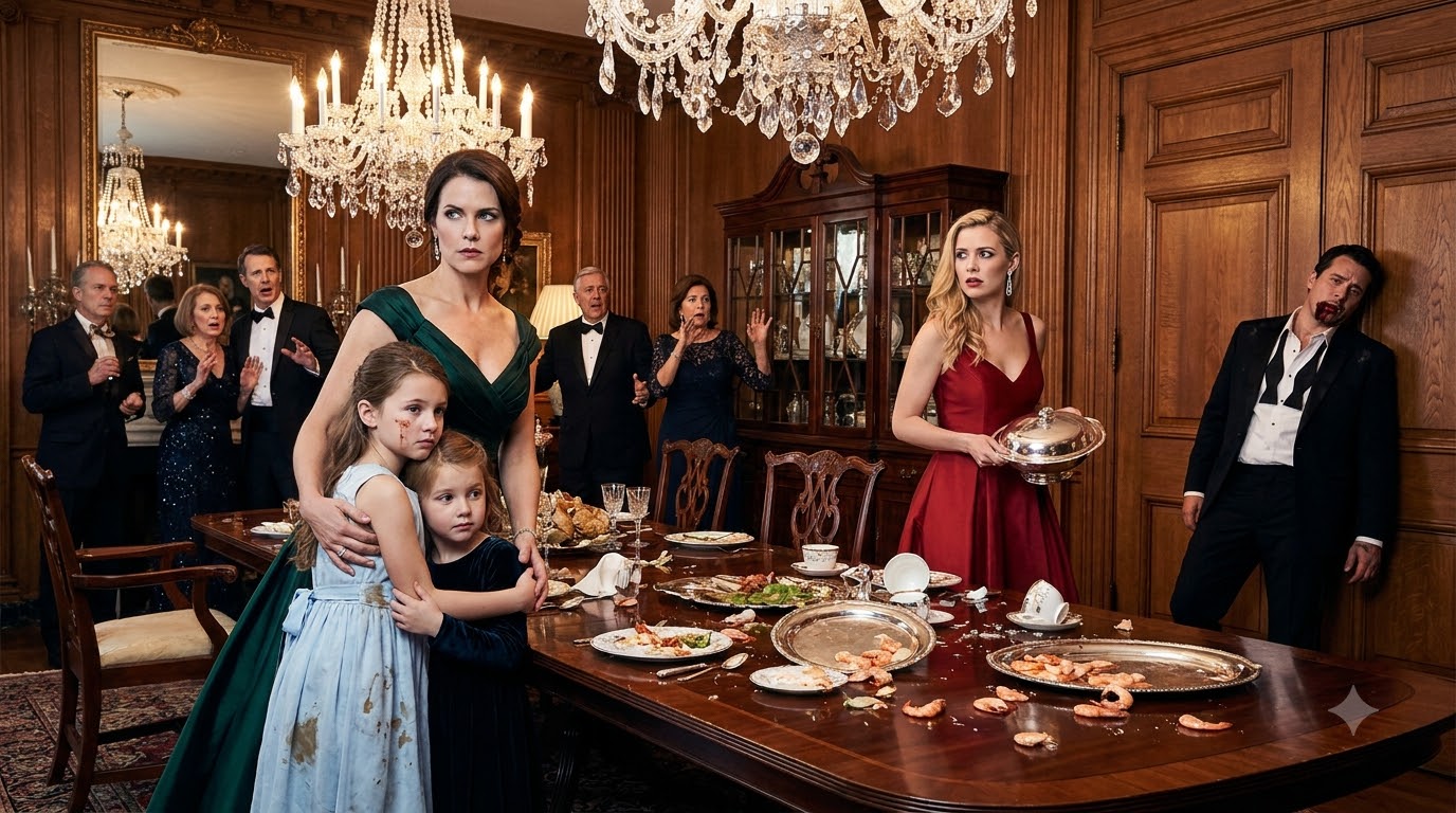 Jessica Carter ripped the shrimp platter out of my daughters’ hands and slammed a bowl of cold leftovers in its place.